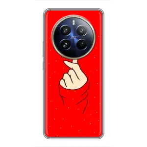 Чохол (Знак сердечка) для Realme 12 Pro (Сердечко на червоному)