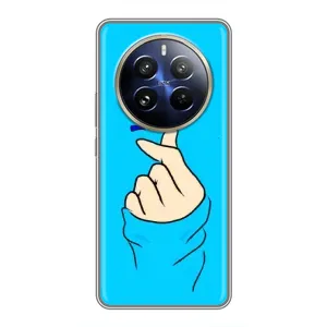 Чохол (Знак сердечка) для Realme 12 Pro (Сердечко на синоьому)