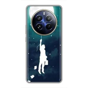 Чехол (ТПУ) с планетами на Realme 12 Pro (To The moon)