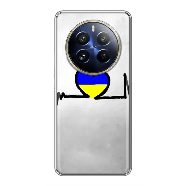 Чехол с рисунком «Украинская кардиограмма» для Realme 12 Pro Чехол с рисунком «Украинская кардиограмма» для Realme 12 Pro