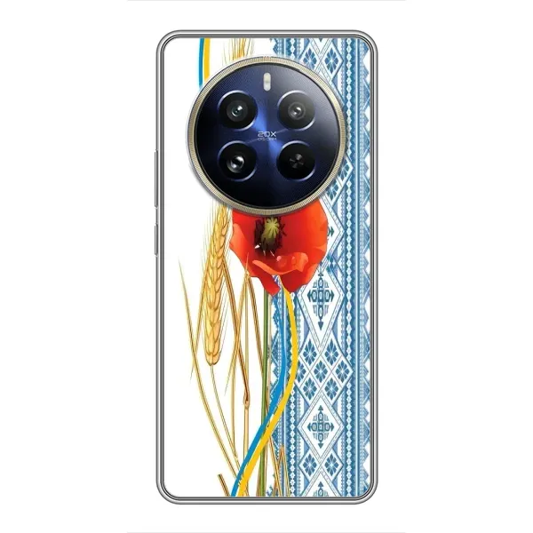 Чехол с рисунком «Вышиванка с цветком» для Realme 12 Pro Чехол с рисунком «Вышиванка с цветком» для Realme 12 Pro