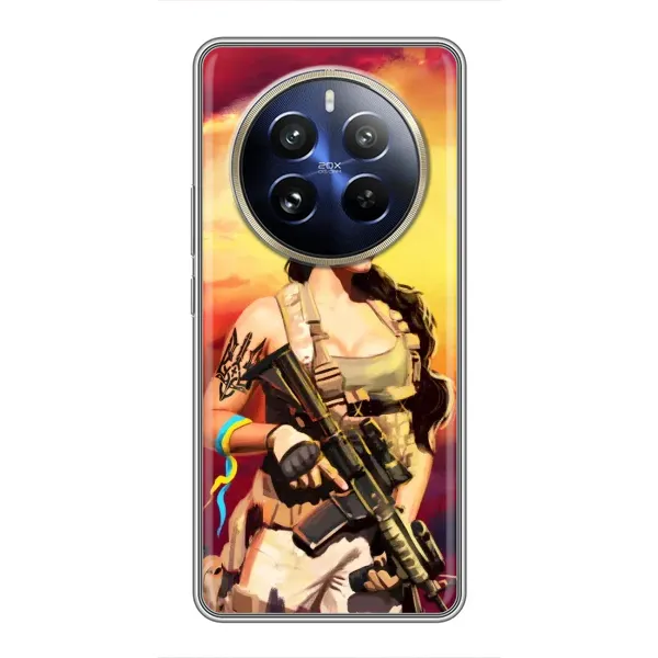 Чехол с рисунком «Женщина солдат» для Realme 12 Pro Чехол с рисунком «Женщина солдат» для Realme 12 Pro