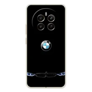 Силиконовый бампер с картинкой машины на RealMe 12 (Черный BMW)