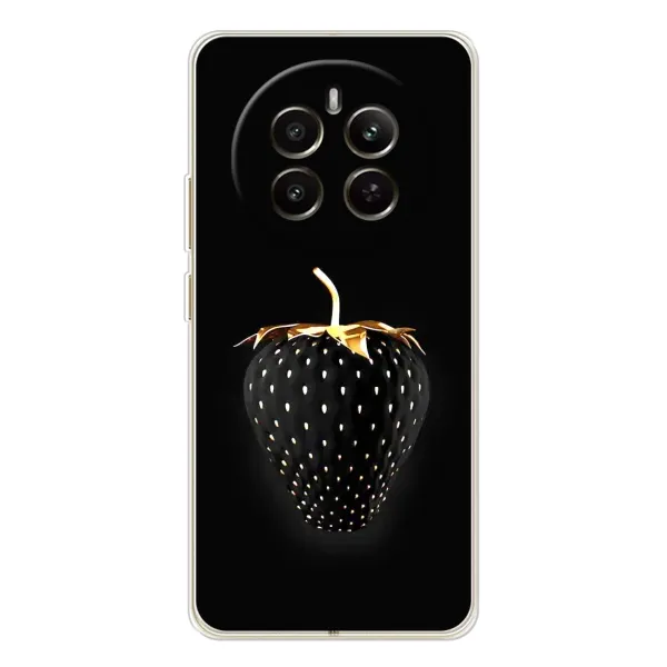Чехол с рисунком «Чёрная клубника» для Realme 12