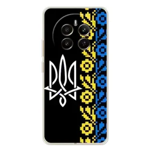 Силиконовый Чехол на RealMe 12 (Герб и вышыванка)