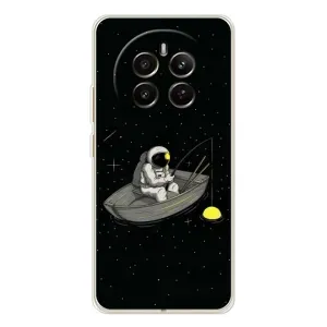 Силиконовый Чехол с принтом "Космонавты" на RealMe 12 (Космонавт на рыбалке)