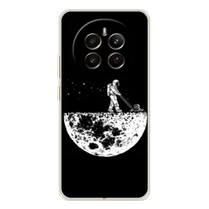 Силиконовый Чехол с принтом "Космонавты" на RealMe 12 (Космонавт)