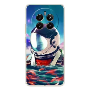 Силиконовый Чехол с принтом "Космонавты" на RealMe 12 (Космонавт в воде)
