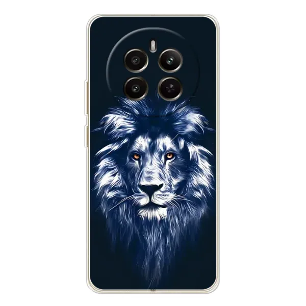 Чехол с рисунком «Лев - синий» для Realme 12