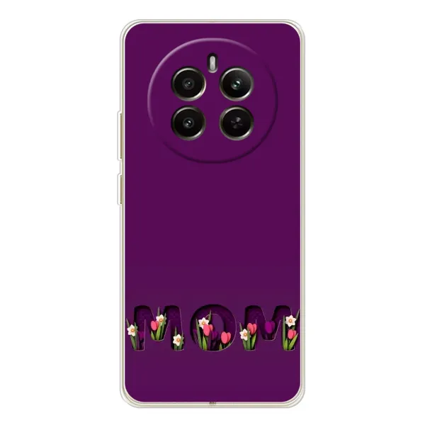 Чехол с рисунком «Мама с цветами» для Realme 12