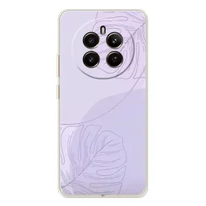 Чехол цветочный дизайн для RealMe 12 (Монстера фиолетовая)