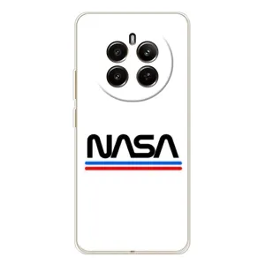Силиконовый бампер с принтом "Наса" на RealMe 12 (NASA на белом фоне)