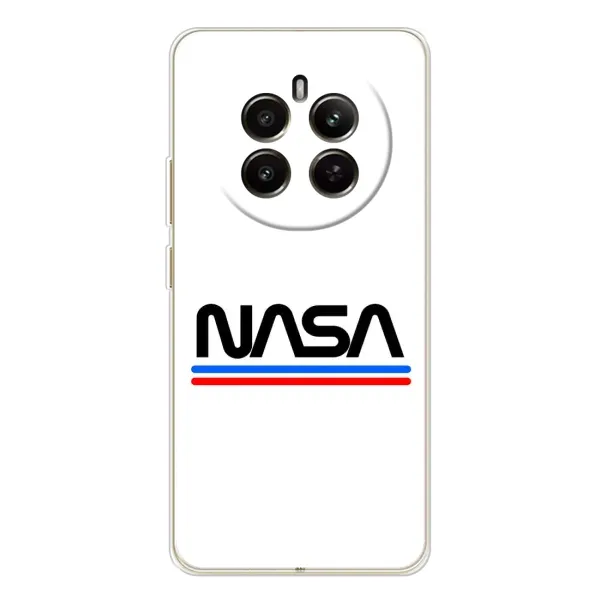Чехол с рисунком «NASA на белом фоне» для Realme 12 Чехол с рисунком «NASA на белом фоне» для Realme 12