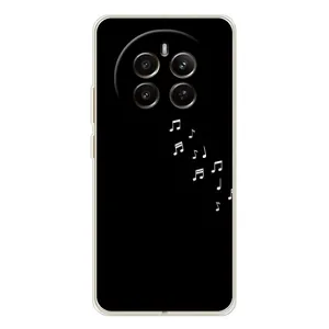 Чохол з картинками на чорному фоні для RealMe 12 (Ноти)