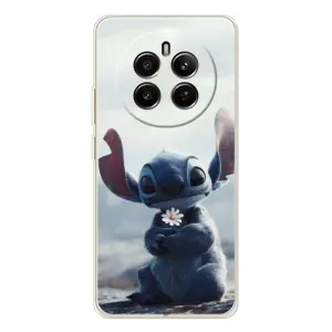 Чехол с рисунком Стич для Realme 12 (Стич с цветочком)