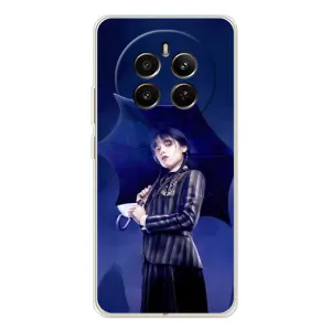 Чехлы с принтом Уэнсдей на RealMe 12 (Уэнсдей с зонтом)