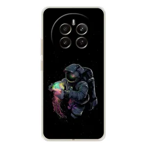 Силиконовый Чехол с принтом "Космонавты" на RealMe 12 (В руках земля)