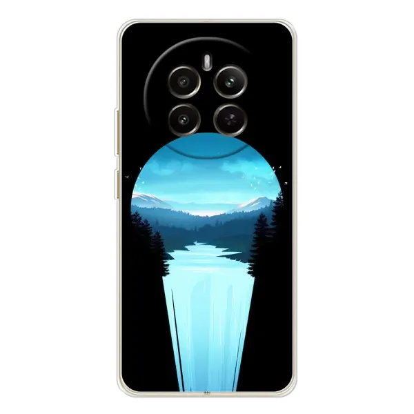 Чехол с рисунком «Синий Водопад» для Realme 12