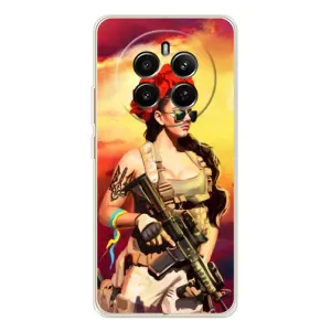 ЗСУ Чехлы (TPU) для RealMe 12 (Женщина солдат)