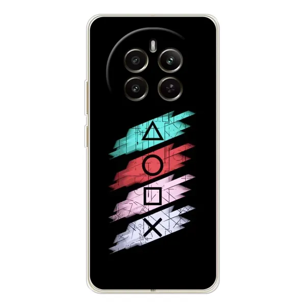Чехол с рисунком «Значки Sony» для Realme 12 Чехол с рисунком «Значки Sony» для Realme 12