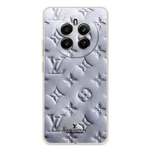 Текстурный Чехол Louis Vuitton для Реалми 13 4Джи (Белый ЛВ)