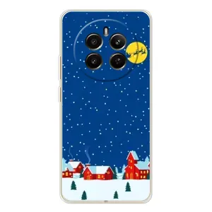 Силиконовый бампер на рождество для Realme 13 4G (Город в снегу)
