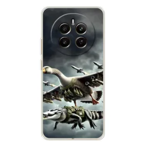 Чехол с мемами тралалело тралала для Realme 13 4G (Гусини и крокодило)