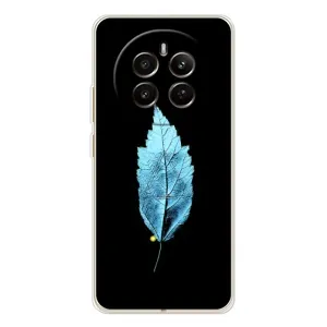 Чехол с картинками на черном фоне для Realme 13 4G (Листочек)