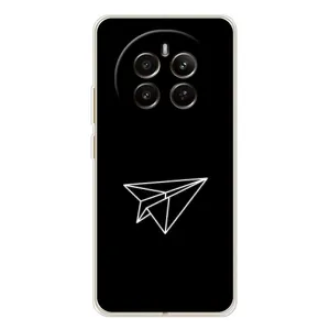 Чехол с картинками на черном фоне для Realme 13 4G (Самолетик)