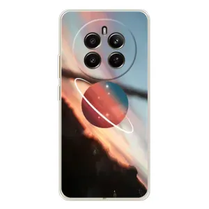 Чехол (ТПУ) с планетами на Realme 13 4G (Сатурн)