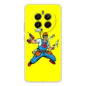 Силиконовый бампер (Работники) на Realme 13 4G (Строитель)