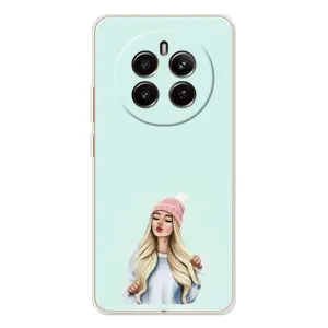 Силіконовый Чохол на Realme 13 4G з картинкой Модных девушек (В шапці)