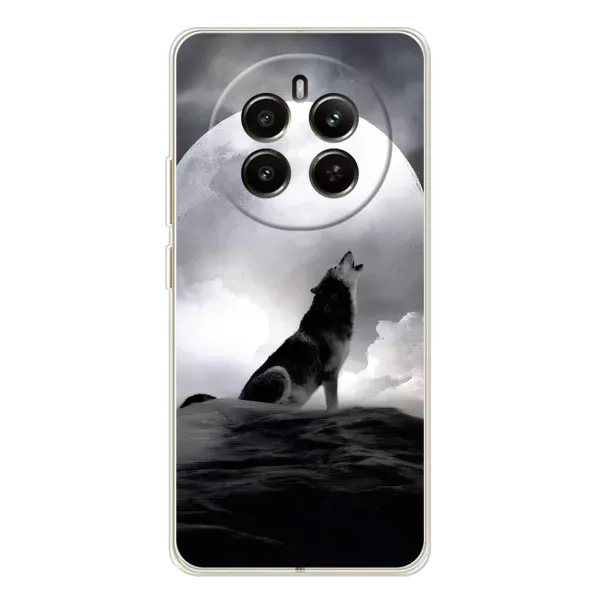 Чехол с рисунком «Волк и луна» для Realme 13 4G Чехол с рисунком «Волк и луна» для Realme 13 4G
