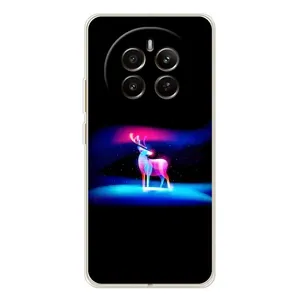 Силиконовый бампер с картинкой животных для Realme 13 4G (Яркий олень)