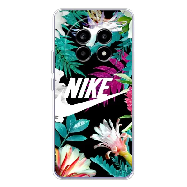 Чехол с рисунком «Цветочный Nike» для Realme 13 Pro Plus Чехол с рисунком «Цветочный Nike» для Realme 13 Pro Plus