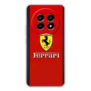 Силиконовый бампер с картинкой машины на Realme 13 Pro Plus (Ferrari Logo)