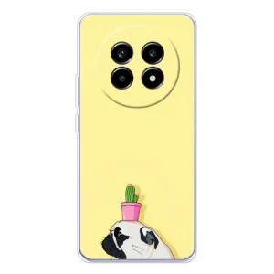 Бампер для Realme 13 Pro Plus з картинкою "Песики" (Кактус на голові)