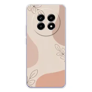 Чехол цветочный дизайн для Realme 13 Pro Plus (Коричневый фон)