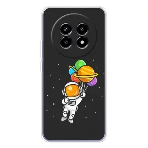 Силіконовый Чохол з принтом "Космонавти" на Realme 13 Pro Plus (Космонавт з кульками)