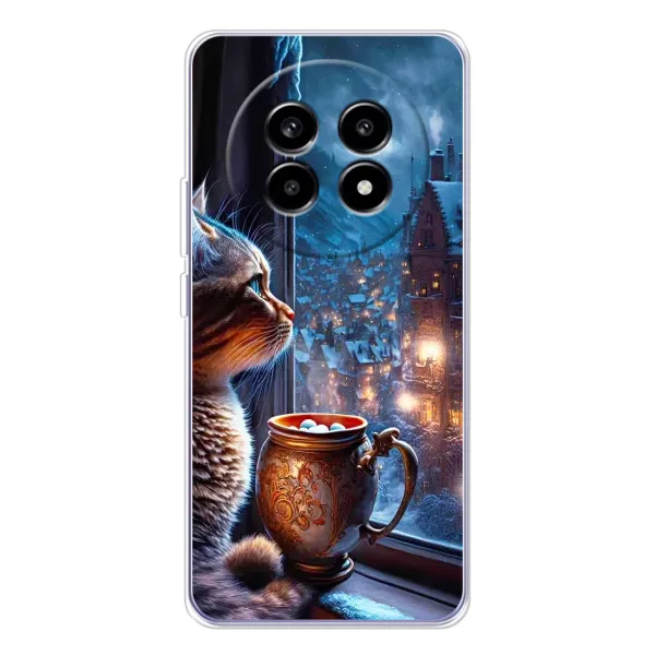 Чехол с рисунком «Кот новогодний» для Realme 13 Pro Plus Чехол с рисунком «Кот новогодний» для Realme 13 Pro Plus