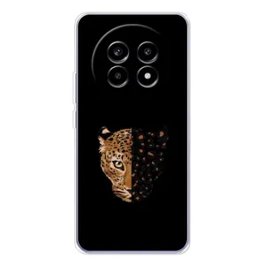 Чехол с леопардовым принтом на Realme 13 Pro Plus (Леопард на черном)