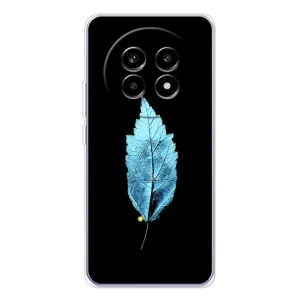 Чохол з картинками на чорному фоні для Realme 13 Pro Plus (Листя)