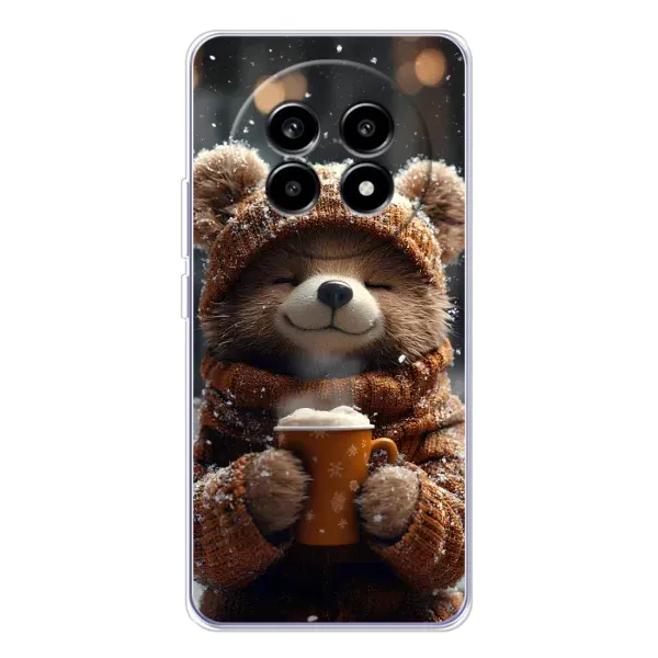 Чехол с рисунком «Медвежонок с кофе» для Realme 13 Pro Plus Чехол с рисунком «Медвежонок с кофе» для Realme 13 Pro Plus