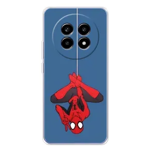 Чехол Супергерой Человека Паука на Realme 13 Pro Plus (На паутине)