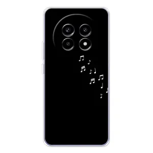 Чохол з картинками на чорному фоні для Realme 13 Pro Plus (Ноти)