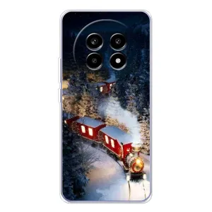 Силиконовый бампер на рождество для Realme 13 Pro Plus (Поезд)