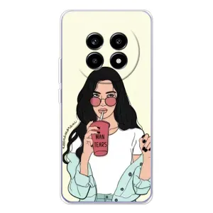 Силиконовый Чехол на Realme 13 Pro Plus с картинкой Стильных Девушек (С напитком)