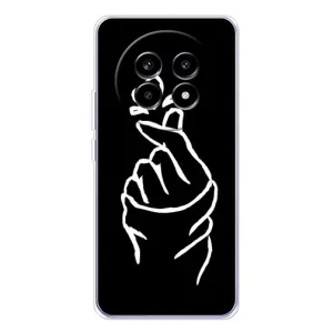 Чохол (Знак сердечка) для Realme 13 Pro Plus (Сердечко на чорному)