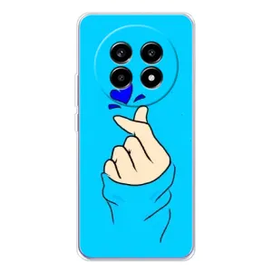 Чохол (Знак сердечка) для Realme 13 Pro Plus (Сердечко на синоьому)