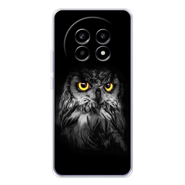 Чехол с рисунком «Сова на чёрном» для Realme 13 Pro Plus Чехол с рисунком «Сова на чёрном» для Realme 13 Pro Plus